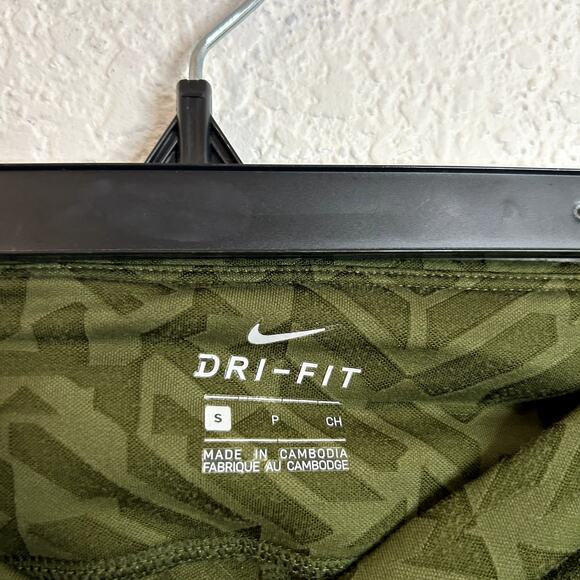 Nike Power Epic Lux Tights Leggings Womens Size Small Legion Green Textured Run - Picture 4 of 8